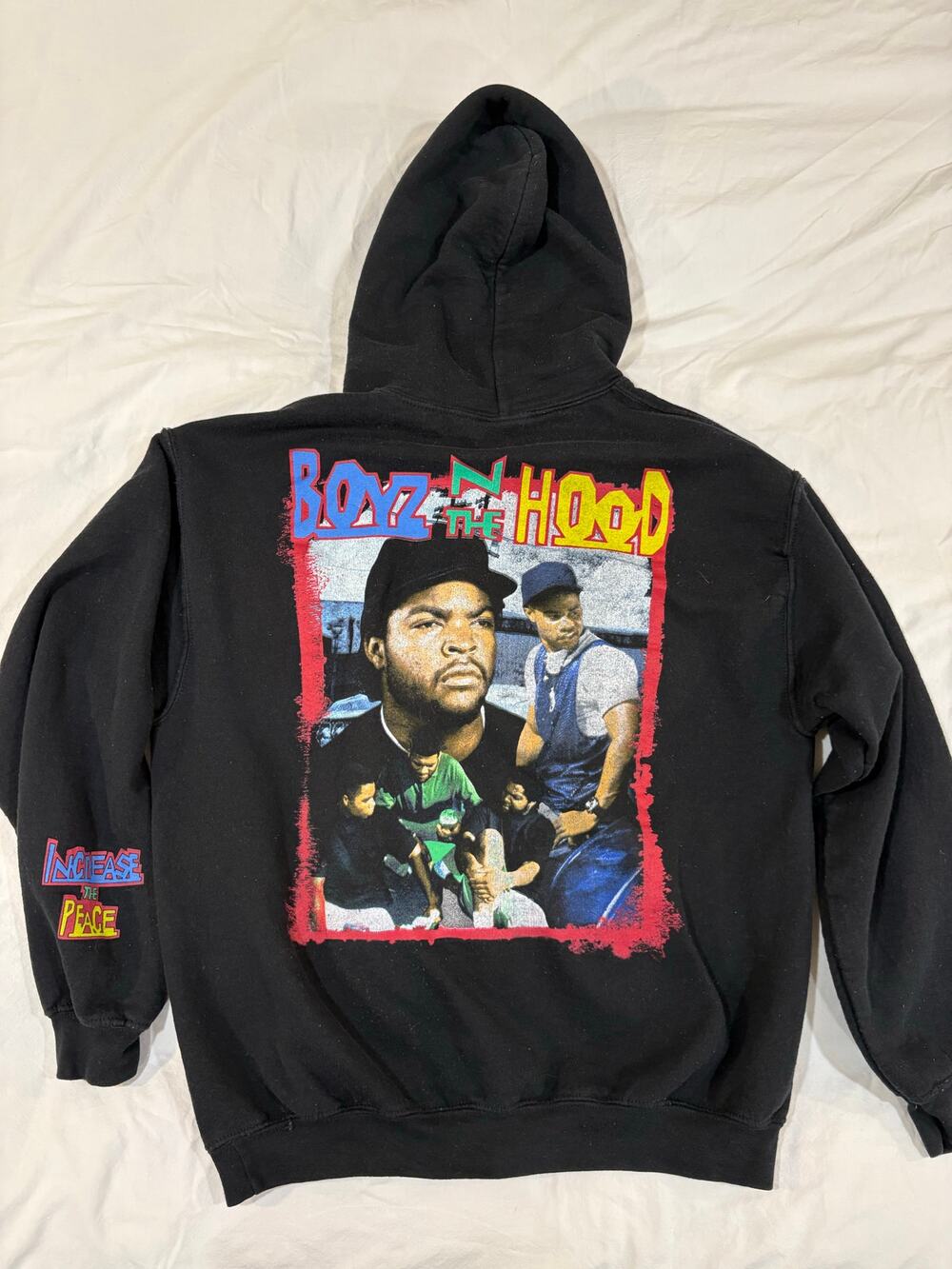 Boyz in the Hood Black Colorful Pullover Hoodie